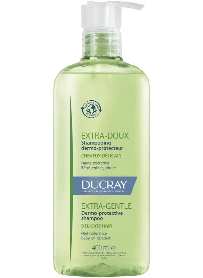 Extra-Doux Dermo-Protective Shampoo Gentle Daily Hair Cleanser for All Hair Types (400 mL) f7551