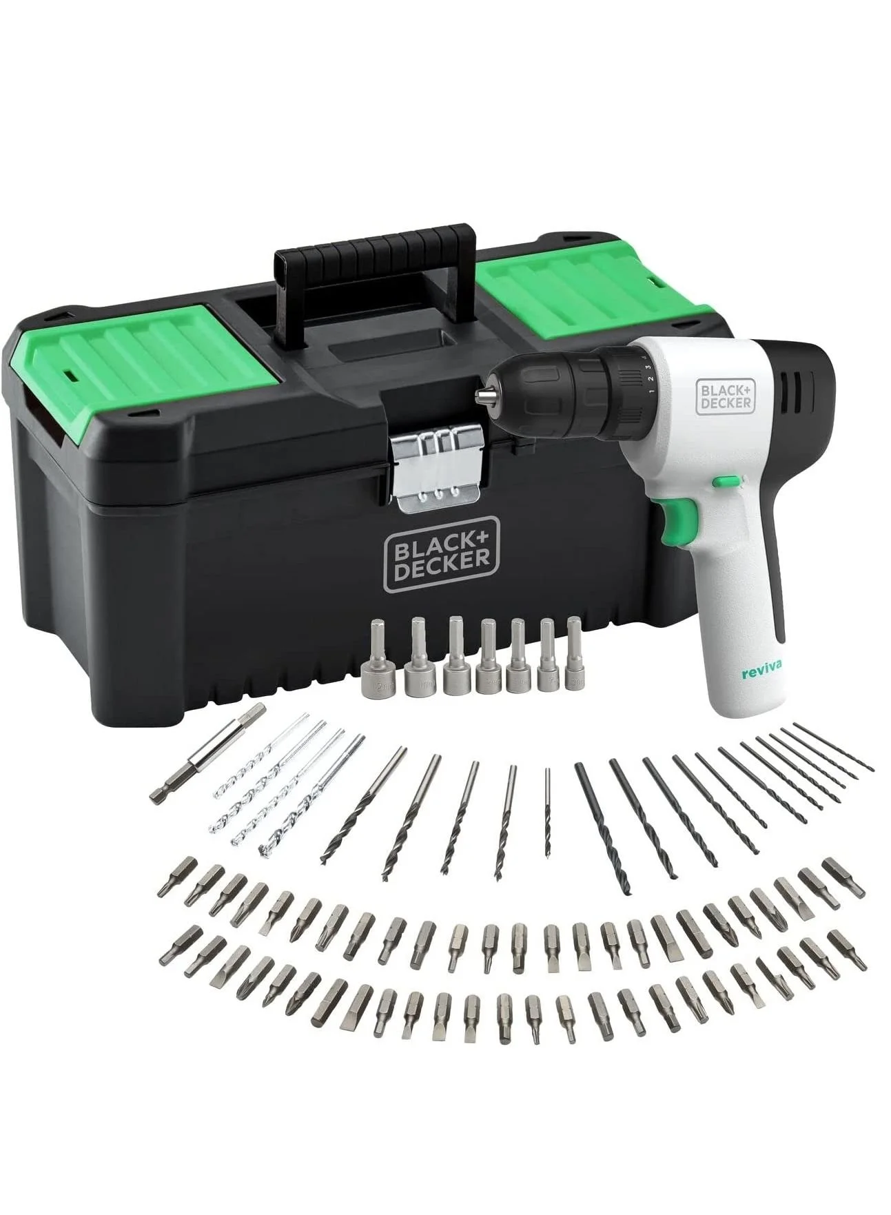 Premium 12V Cordless Drill Kit with 80-Piece Accessory Set and Eco-Friendly Storage Toolbox (12.5 cm) spmq5