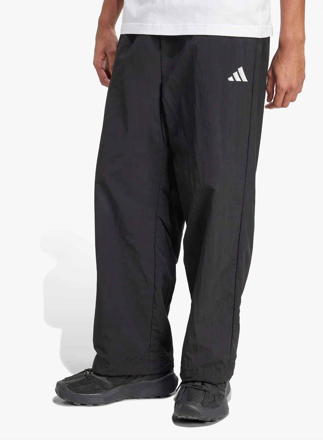 Sport Woven Open Hem Sweatpants Premium Athletic Joggers for Men (Black, Large) wjsuf
