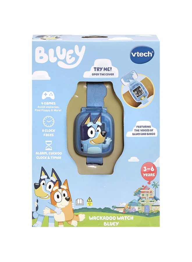 VTech Interactive Learning Watch for Kids Educational Digital Timepiece with Games and Alarm (Blue) n5243