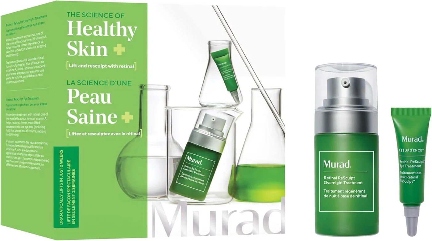 Premium Retinal ReSculpt Skincare Serum and Eye Cream Trial Kit for Mature Skin (15 mL) jlowl