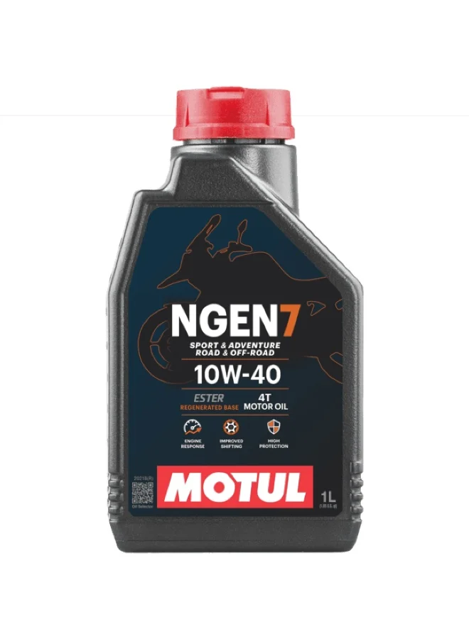 MOTUL NGEN7 10W-40 4T Synthetic Motor Oil for Sport and Adventure Motorcycles (1L) ot3sz