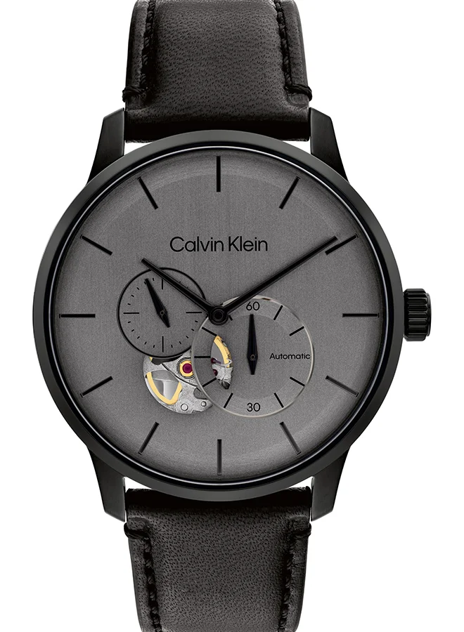 Premium Men's Analog Round Leather Wrist Watch (41.2 mm) 3bmhb