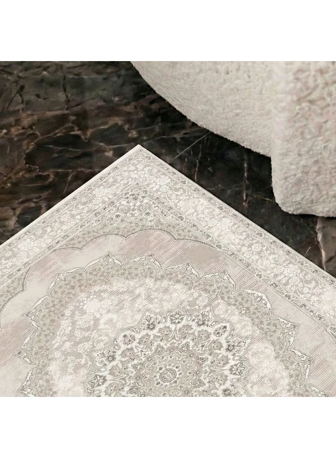 Danube Home Galeria Lux Classic Rug Traditional Living Room Carpet (Beige/White, 160x230cm) 0k1wp