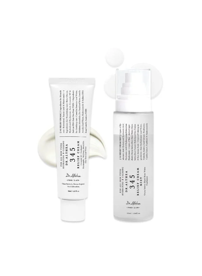 Premium Soothing Recovery Skincare Set (50mL Cream and 100mL Mist) for Sensitive Skin e8k4d