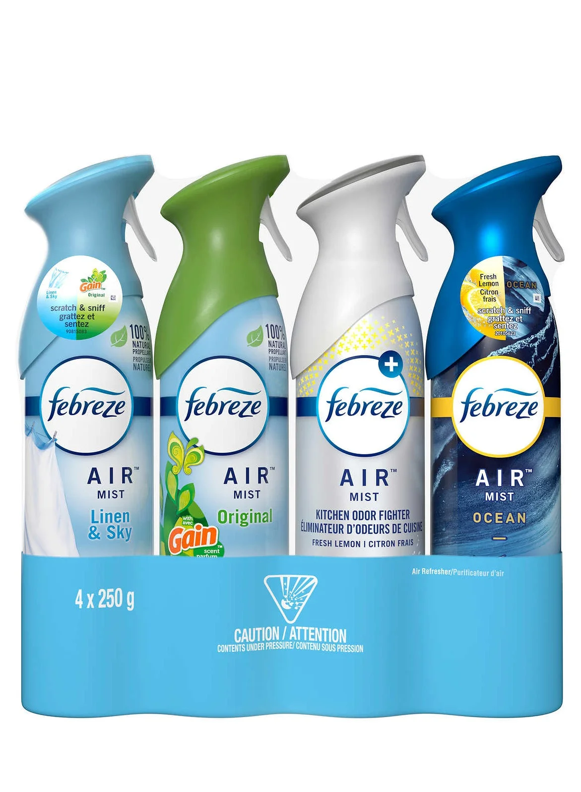 Premium Air Freshener Spray Set, Long-Lasting Odor Neutralizer for Home and Office (4-Piece Set, 1000 mL Total) 5nsm1