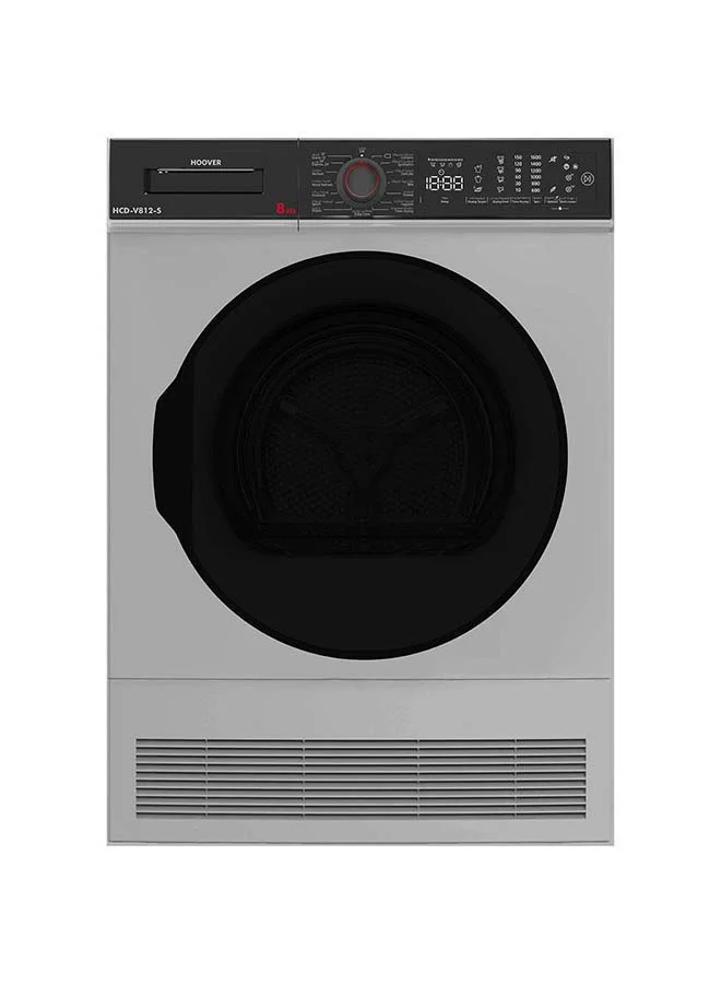 Hoover 8kg Front Loading Condenser Tumble Dryer with 16 Programs and Touch Control Panel (Silver) inc68