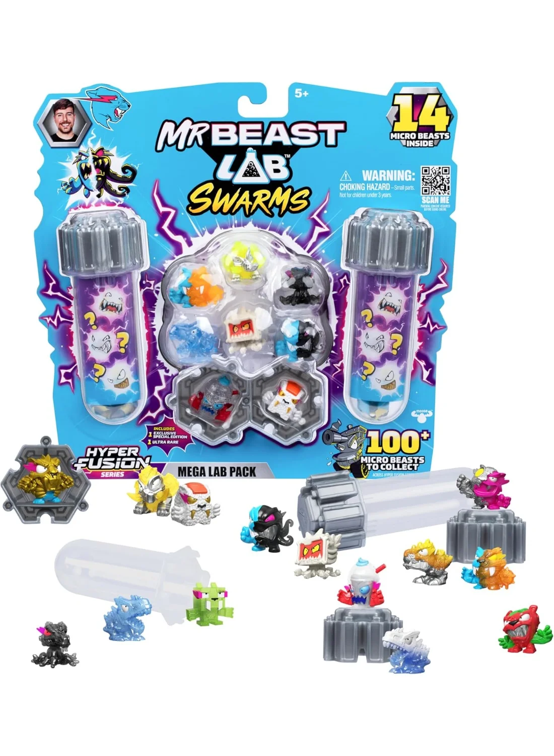 Premium Collectible Mystery Figures Mega Lab Set (14-Pack) - Interactive Toy Display for Kids oveo3
