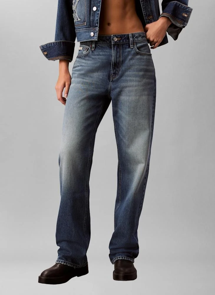 Premium Casual Straight Fit Jeans for Men (Blue, 32x32) u289d