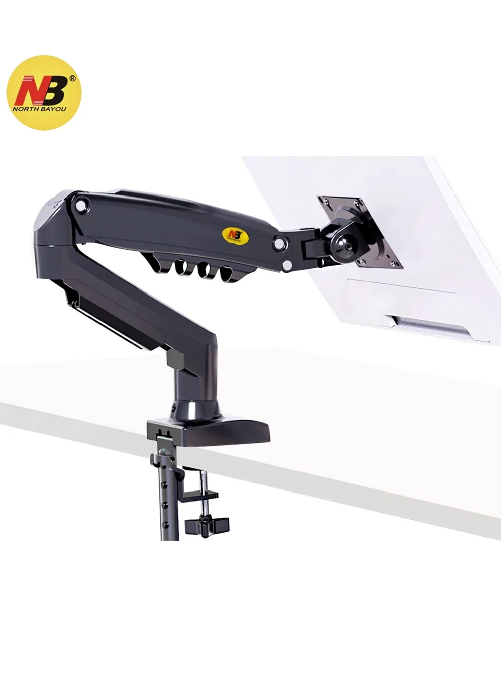 NB NORTH BAYOU Monitor Arm Desk Mount Gas Spring Full Motion Articulating Stand (Fits 17-30 Inch Screens) jujer