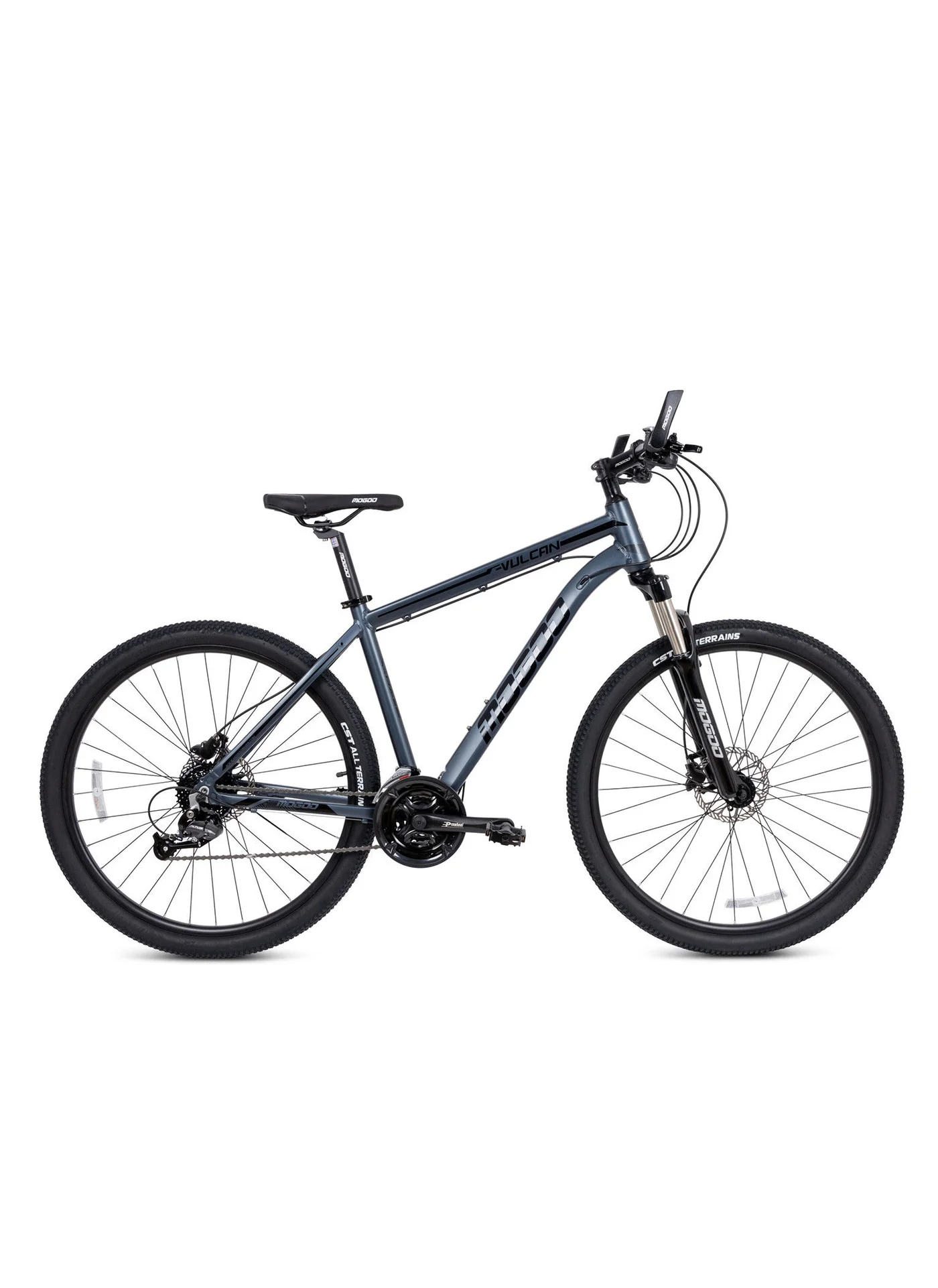 Mogoo Vulcan Mountain Bike Alloy Frame 27-Speed Off-Road Bicycle (Grey, 27.5 Inch) iq7aq
