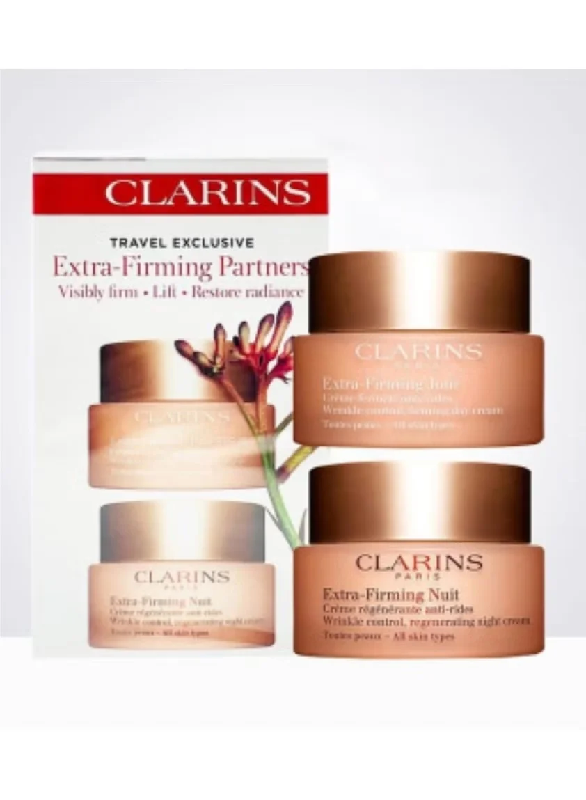 Clarins Extra-Firming Skincare Duo Set for Dry Skin (Day Cream & Night Cream, 2 x 50 mL) fvkz2