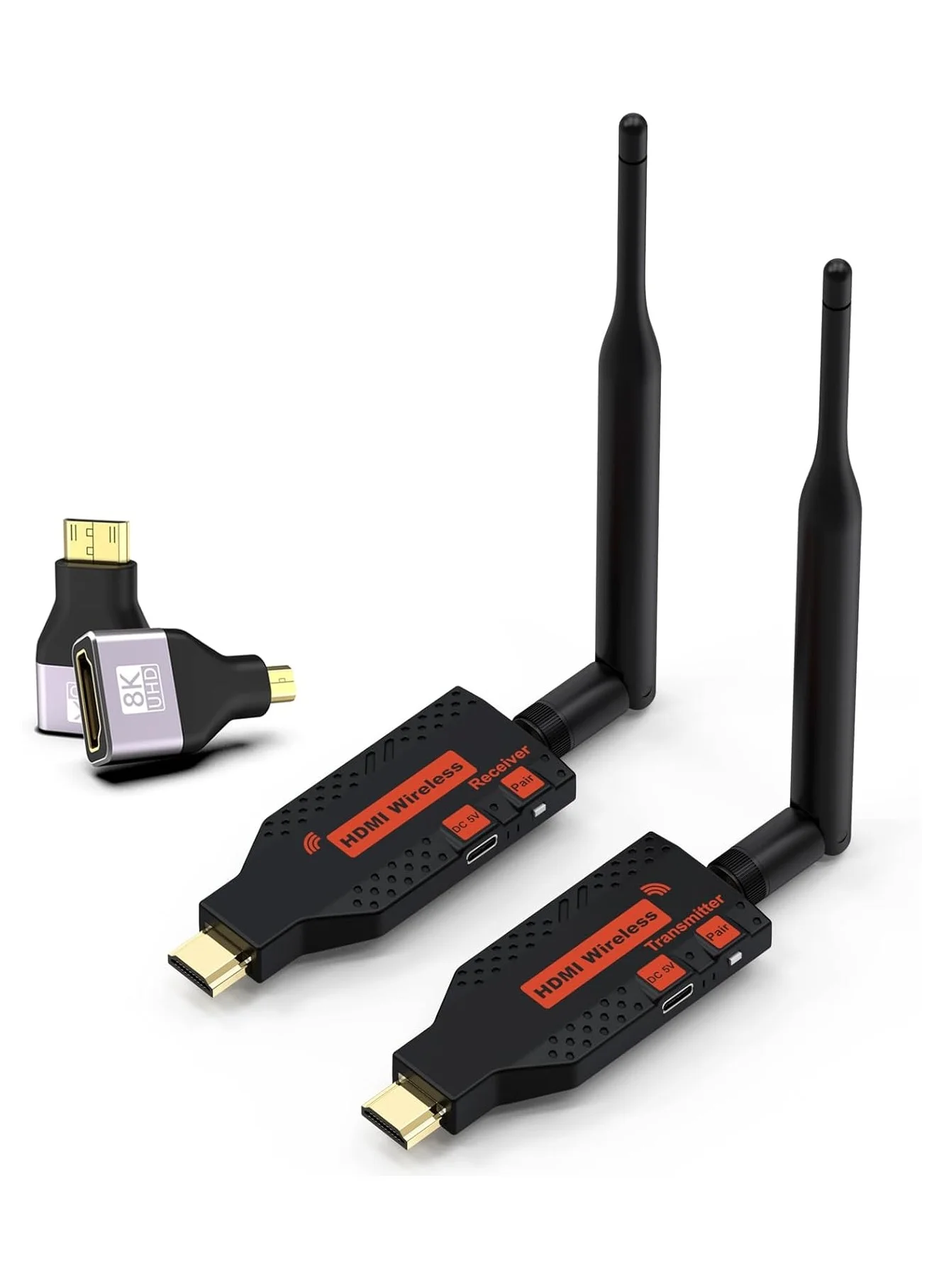 ZESTECH Wireless HDMI Transmitter and Receiver Kit (4K Decode, 100m Range, 2.4G/5G Dual Band) for TV, Monitor, and Projector v7sfj