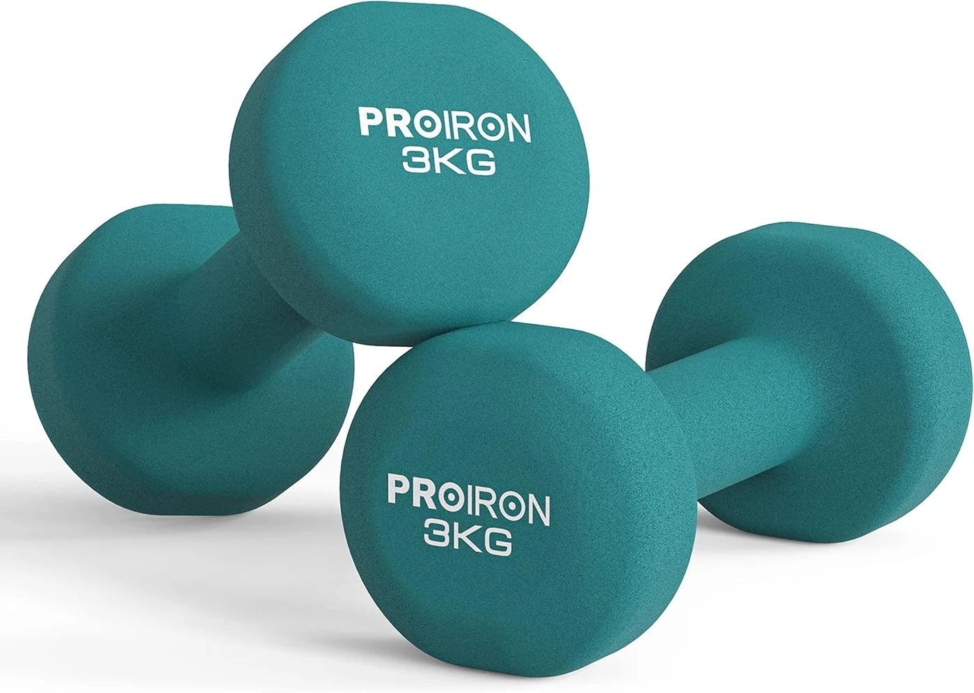 PROIRON Neoprene Dumbbell Set for Home Fitness and Pilates (3kg Pair, Black) 9o3wh