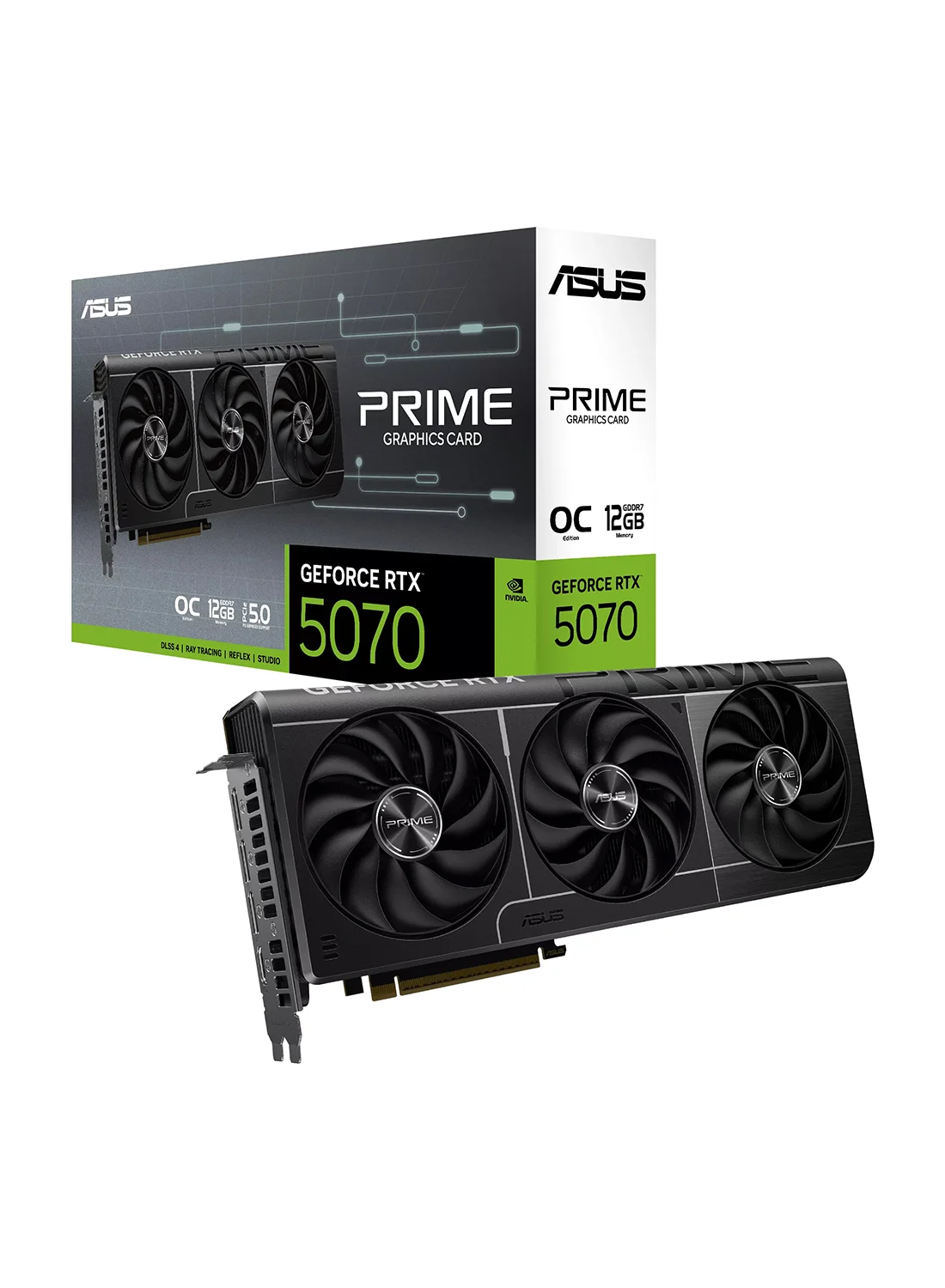 Premium Graphics Card 12GB GDDR7 Overclocked Edition PCIe 5.0 High-Performance Gaming GPU (Black, 12GB) mpw8s
