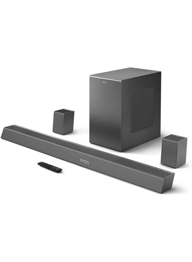 Professional 5.1.2 Channel Soundbar System with Wireless Subwoofer (Black, 1 Unit) pcaoc