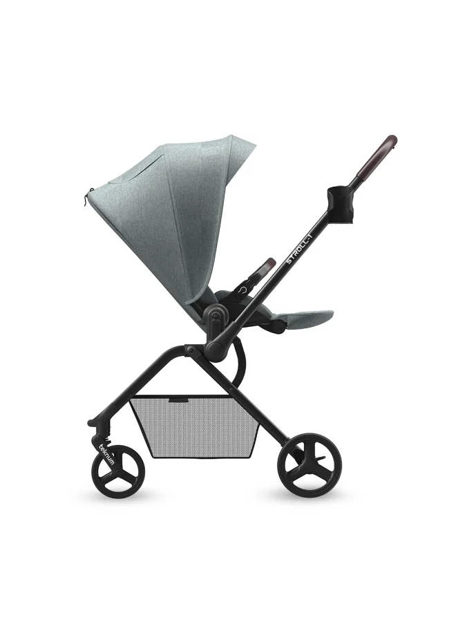 TEKNUM Reversible Travel Stroller Lightweight Foldable Pushchair for Infants and Toddlers (Olive Green, 22 kg Capacity) vth2g