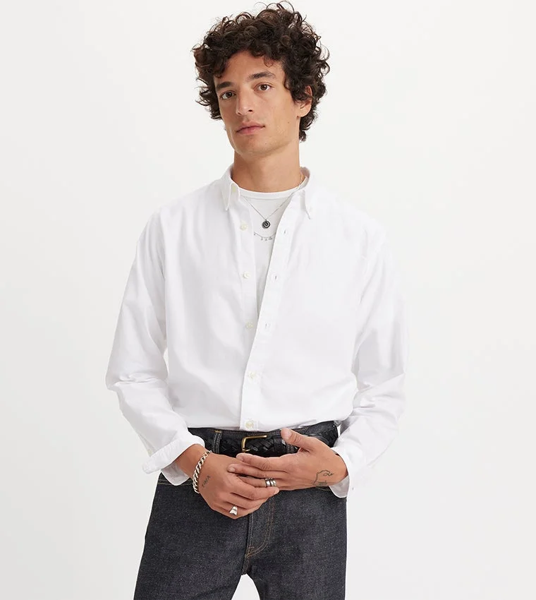 Premium Classic Button Down Shirt Long Sleeve Formal Casual Wear for Men 5gpua