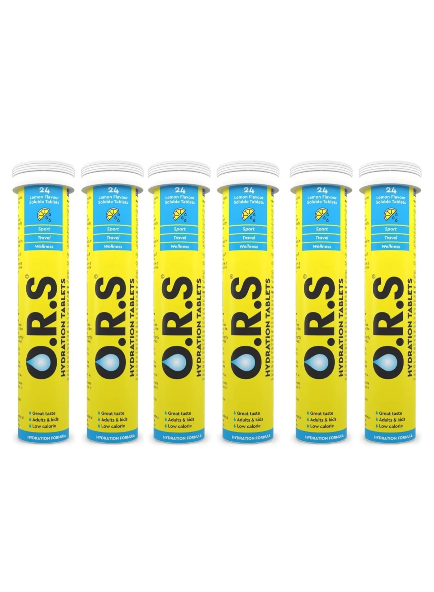 O.R.S Hydration Tablets Lemon Flavor Premium Electrolyte Supplement (144 Count) q1lsx
