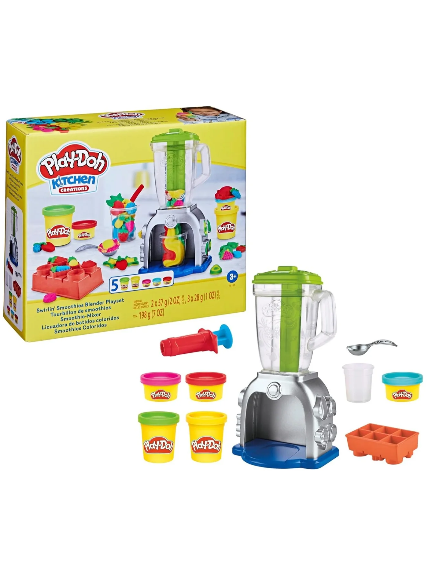 Swirlin Smoothies Blender Playset Creative Dough Activity Kit for Kids (Multicolor, 1 Set) 8sx3s