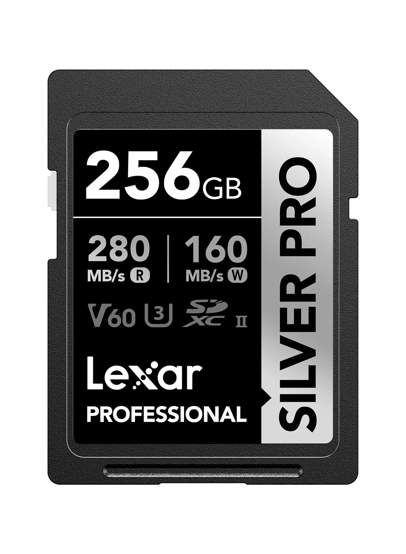 Professional High-Speed 256GB SDXC UHS-II Memory Card (Silver, 256GB) xka99