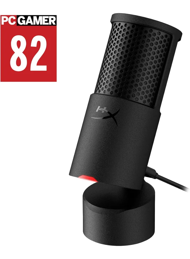 Premium USB Gaming Microphone with Cardioid Pattern and Integrated Shock Mount (Black, 24-bit/96kHz) ulyxc