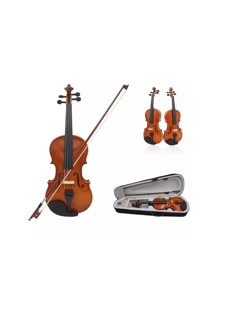 Megarya Acoustic Violin Full Size Student Starter Set with Case Bow Rosin and Stand (4/4) yeg9j