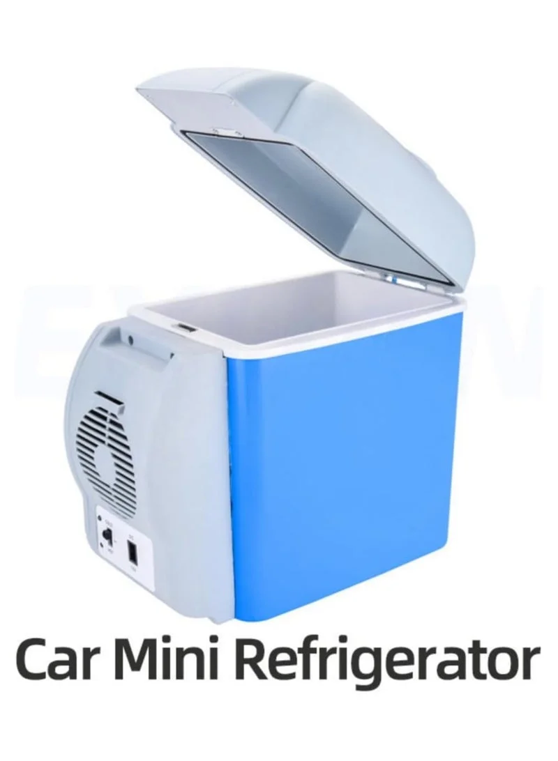 Gulf Trend 12V Portable Car Refrigerator Dual-Function Mini Fridge Freezer for Camping and Road Trips (Compact, 15L) qv9za