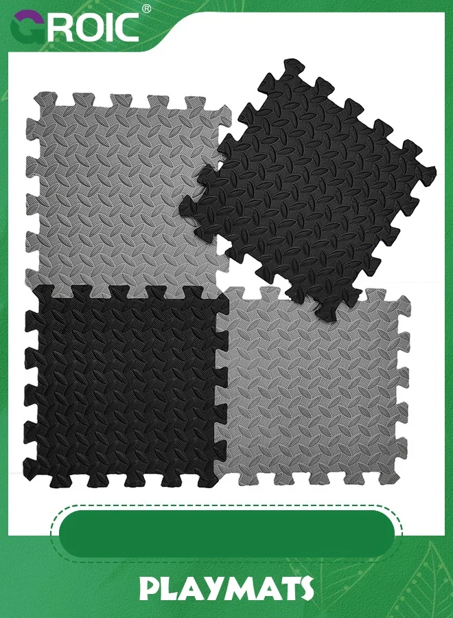 GROIC Interlocking Foam Puzzle Mat Floor Tiles (20 Pieces, 30x30cm) - Premium EVA Play Mat for Kids and Home Gym zg17x