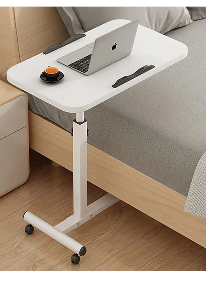 NKX Adjustable Height Laptop Desk for Home Office (Mobile Computer Table with Wheels, 80cm x 40cm) brr0b