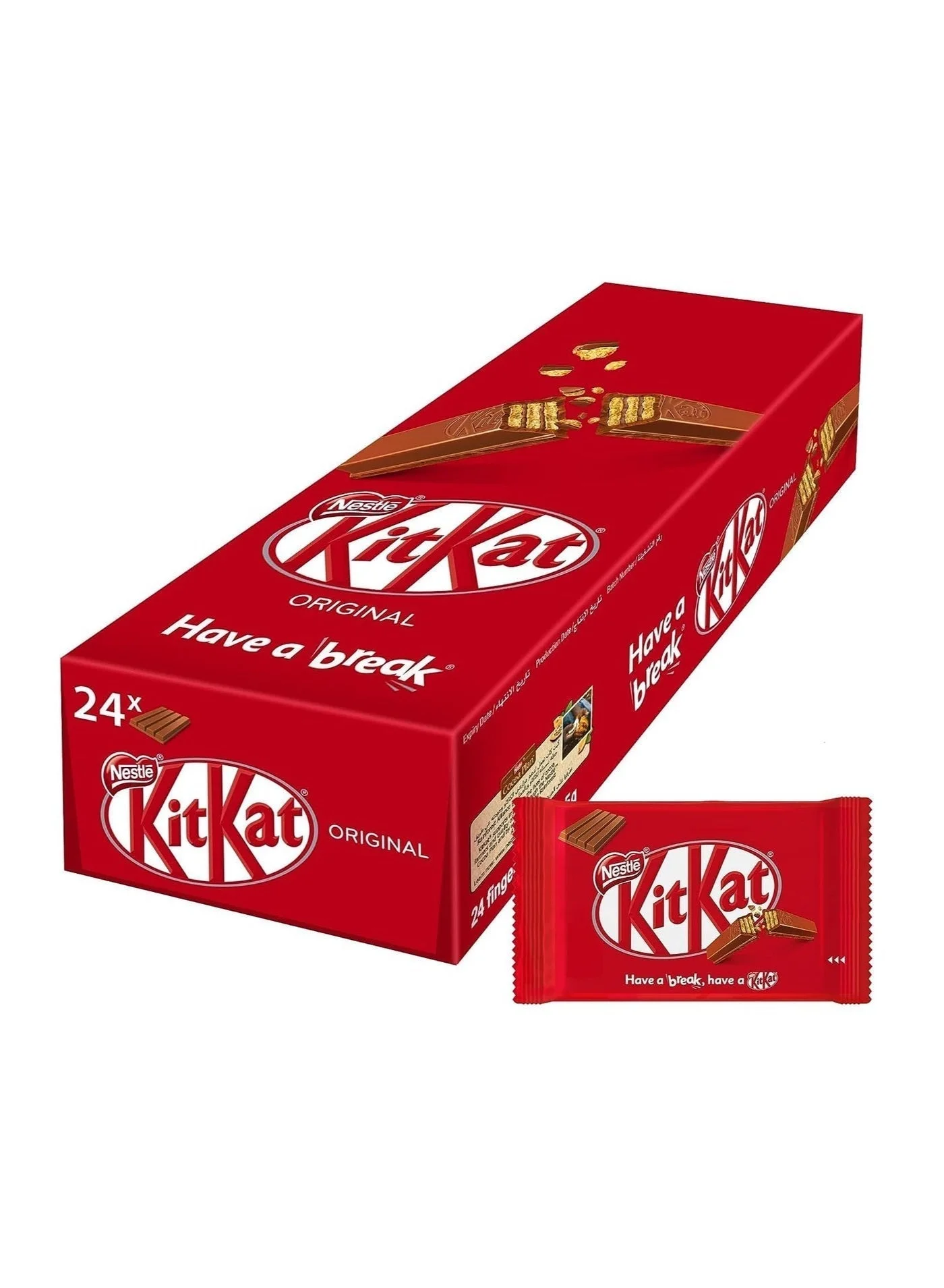 Premium Caramel Crisp Milk Chocolate Wafer Bar (Pack of 24) 4yol5