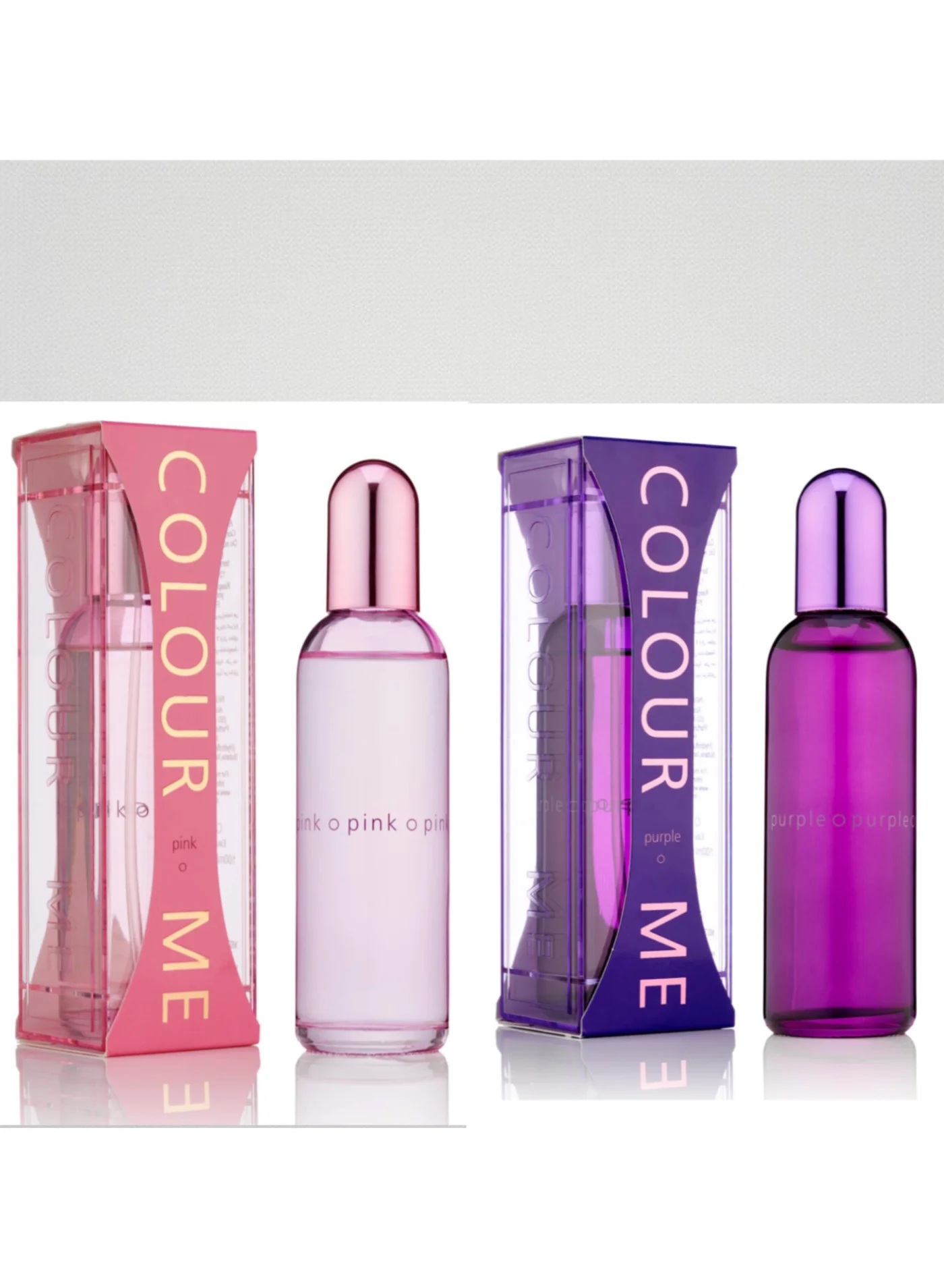 Colour Me Eau de Parfum Fragrance Set for Men and Women (Purple and Pink, 200 mL) k3yl0