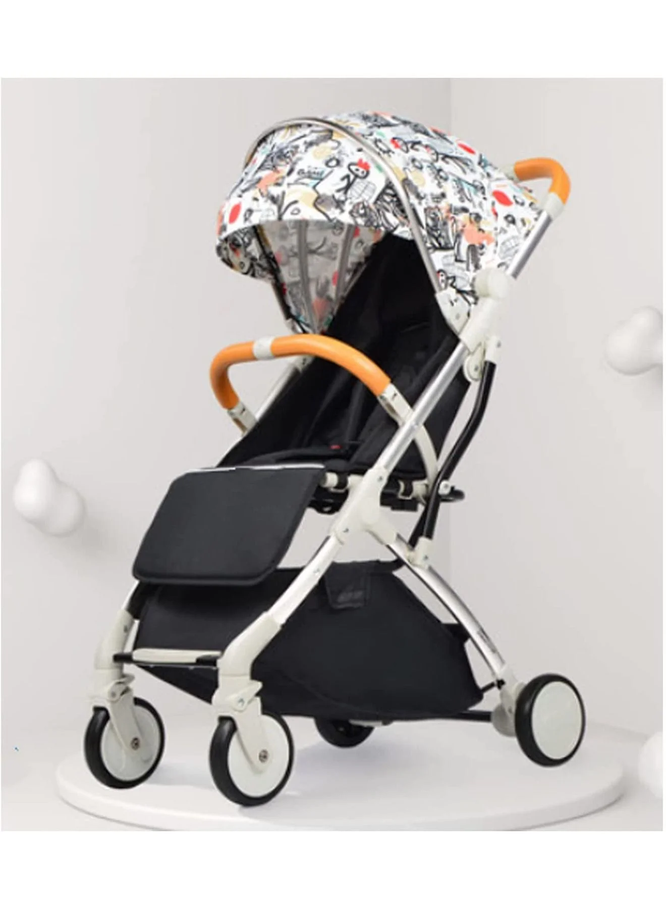 GT-Wheel Portable Baby Stroller Travel Pram Lightweight Foldable Design For Toddlers (6 Months to 3 Years) twabe