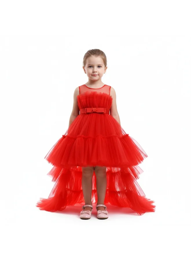 D'Daniela Tulle Tiered Dress Elegant Layered Evening Gown Premium Formal Wear for Women 646m1