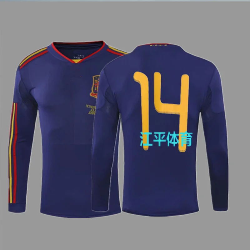 Vintage Retro Football Jersey Classic Spain National Team Style Premium Breathable Fabric (Adult, Large) o2kc4