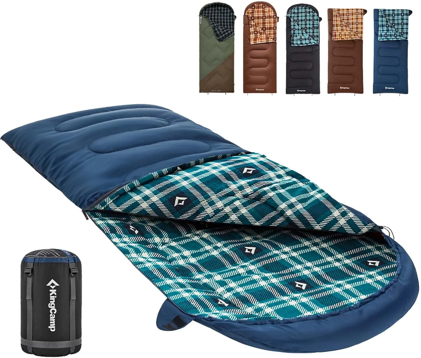 Premium XL Flannel Sleeping Bag for Adults Cold Weather Waterproof Camping Gear (Grey, 220cm x 100cm) 75qae
