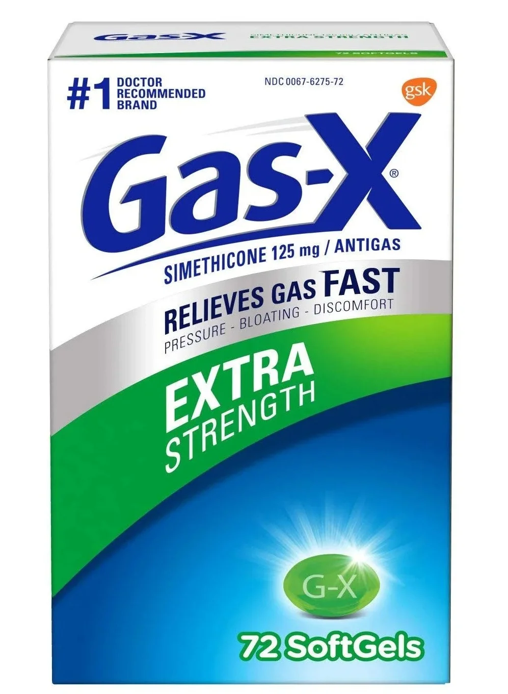 Premium Simethicone Anti-Gas Digestive Support Softgels (125 mg, 72 Count) 74i7i