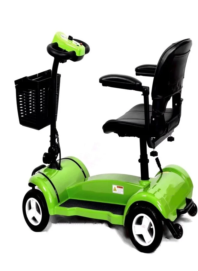 Dragonfly X-01 Folding Electric 4-Wheel Mobility Scooter with LED Lighting and Storage Basket (Green) g83ta