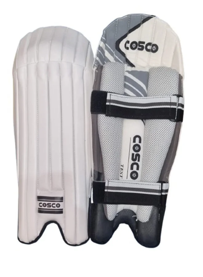 COSCO Wicket Keeping Leg Guards Premium Professional Cricket Protective Gear (Adult, One Size) ht98r