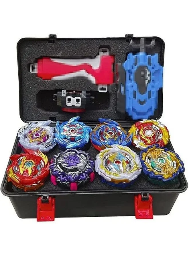 Premium Spinning Battle Top Set with Launcher and Storage Case (4D Fusion Metal Master, Kids Toy Set) f0do1