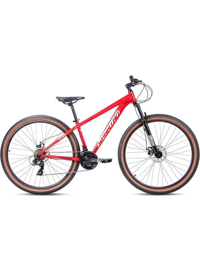 Spartan Viper Hardtail Mountain Bike (29-Inch Wheel, 21-Speed, Alloy Disc Brakes, Red) p3ceh