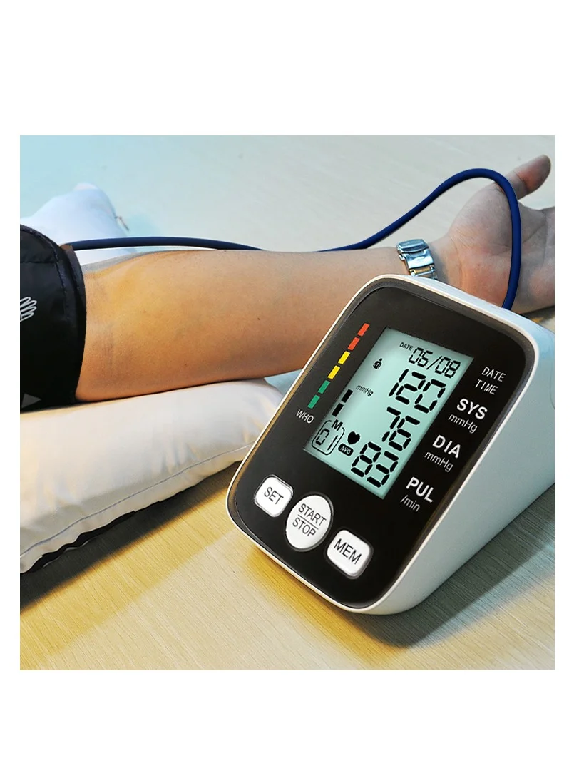 REALBLAD Fully Automatic Upper Arm Blood Pressure Monitor with Large LCD Display and Adjustable Cuff (1 Unit) j6bnt
