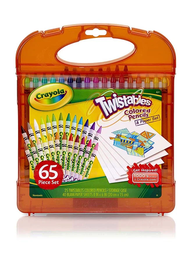 Crayola Twistables Colored Pencils and Paper Drawing Art Set (65 Piece Set) 3yenj