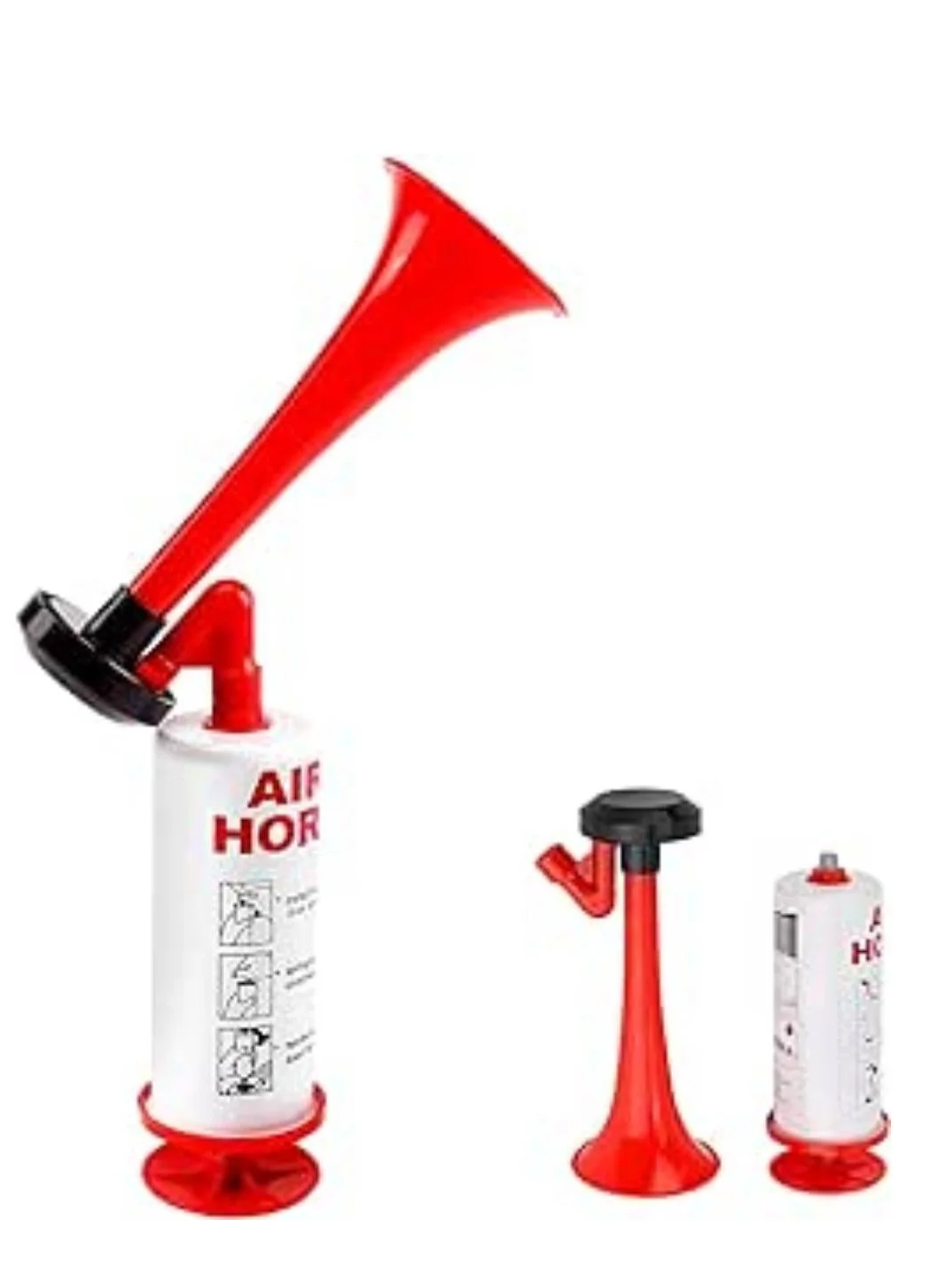 Scrolls Handheld Air Horn Loud Noise Maker for Sports Events and Marine Safety (Metal, 20 cm) 5640d