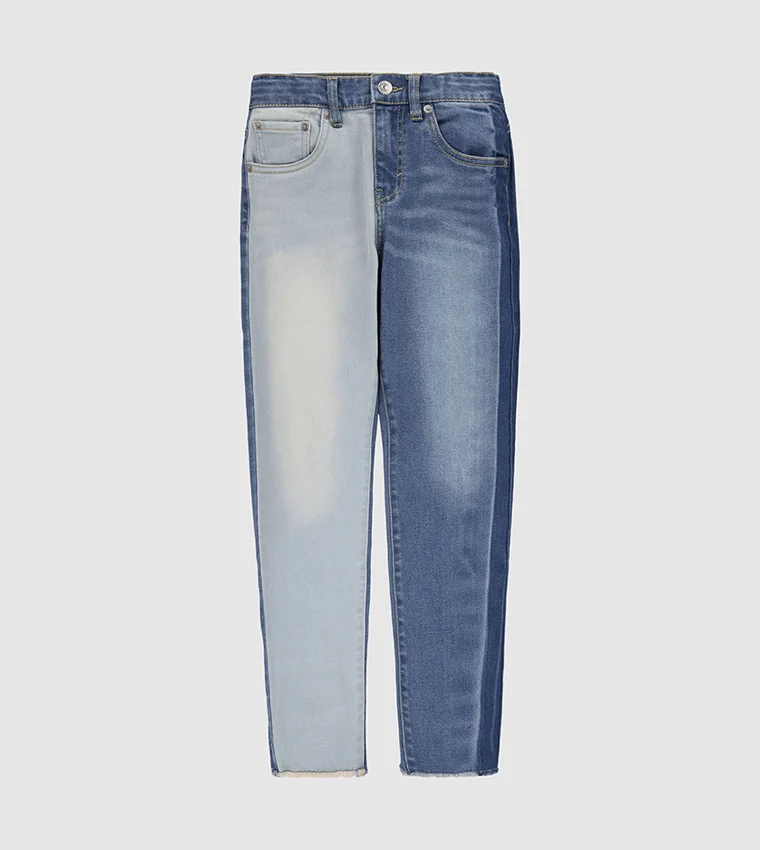 Premium High Rise Mom Jeans Vintage Style Denim Pants for Women (Blue, 28) 06o8i