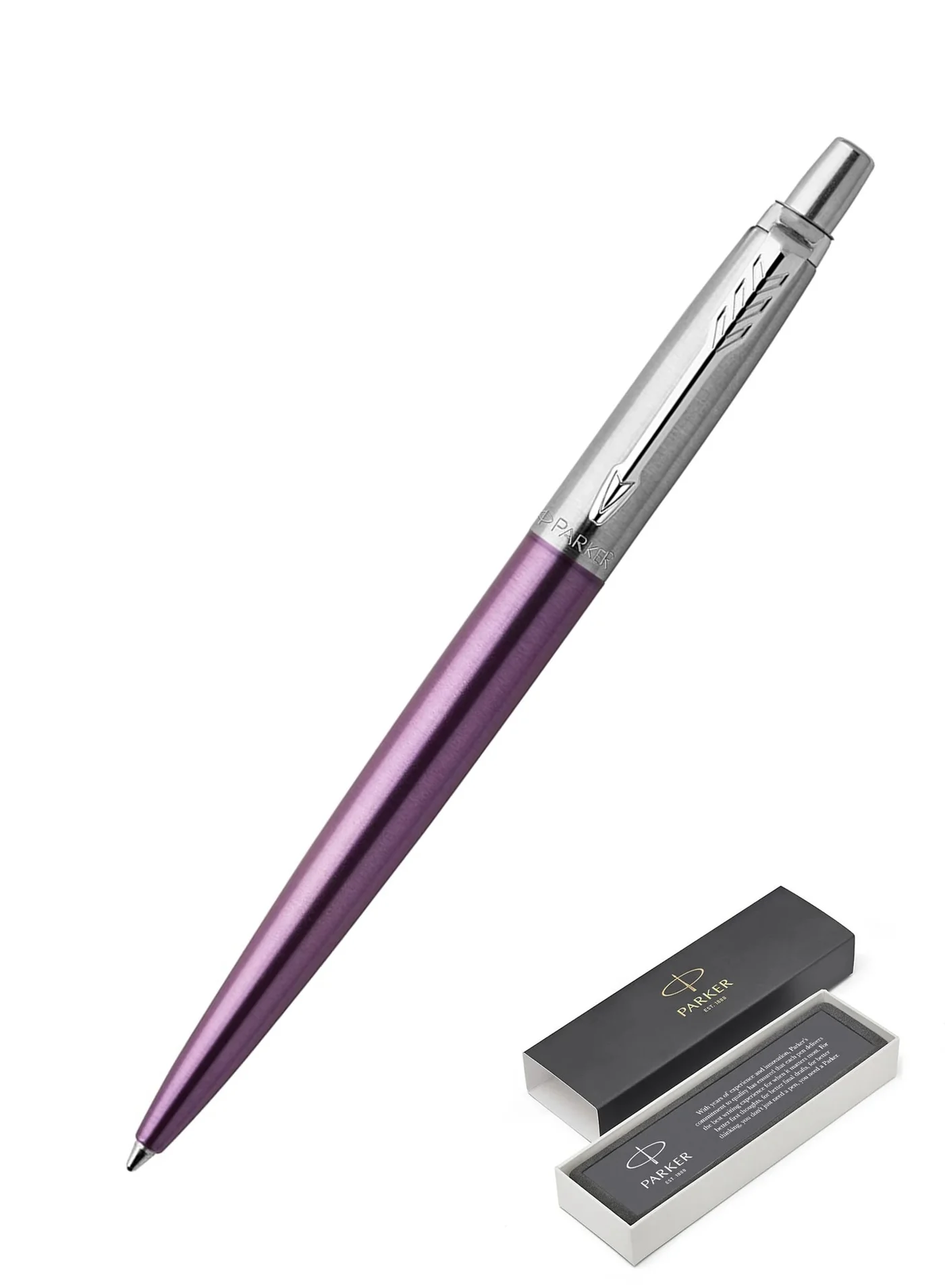 Premium Ballpoint Pen Victoria Violet Barrel with Blue Ink Medium Tip (1-Piece) 6jiin