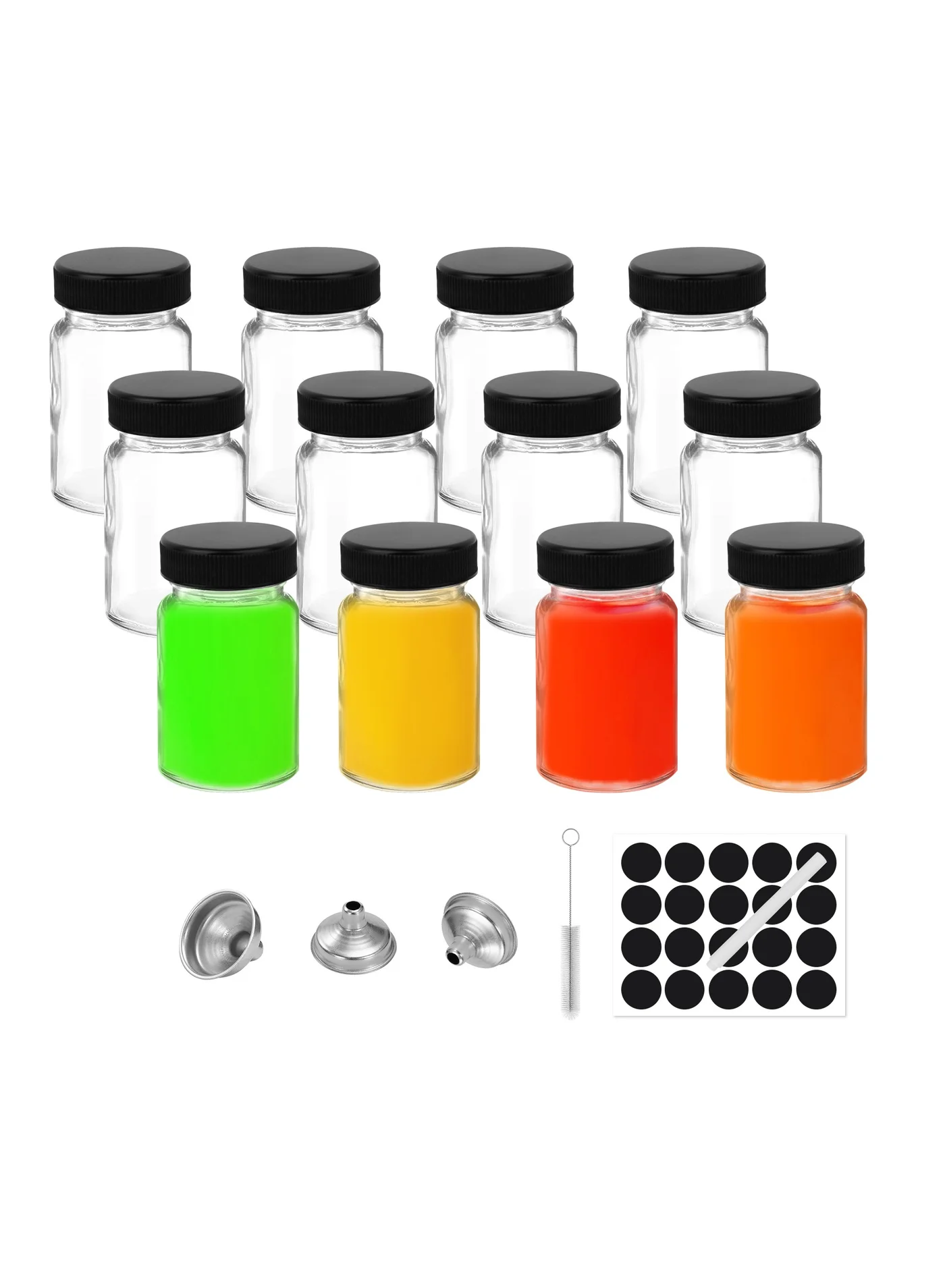 SKYLINK Glass Storage Jars with Lids (12 Pack, 60 mL) Premium Reusable Containers for Kitchen Spices DIY Crafts and Organization lmgdo
