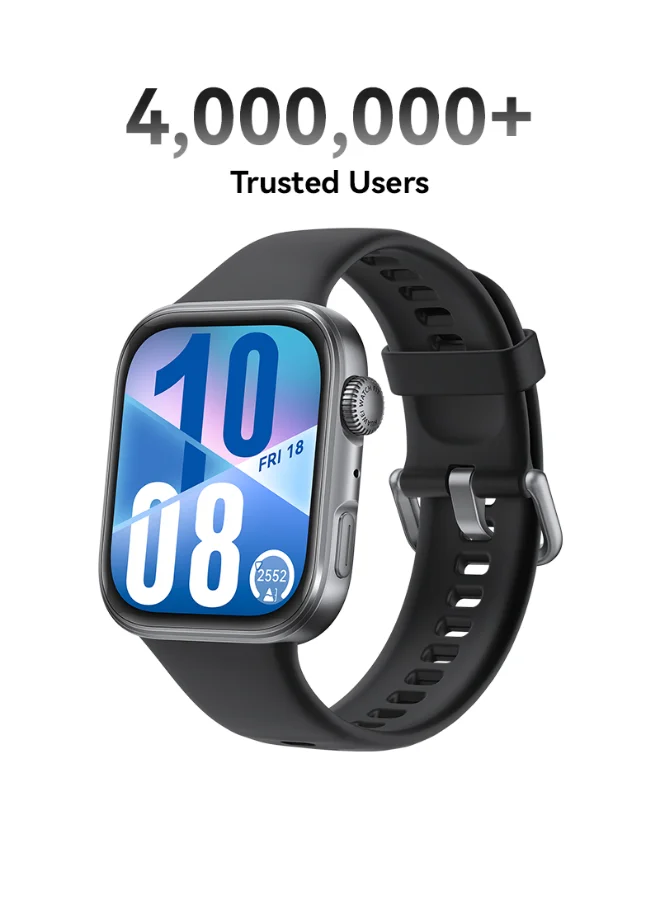 Smart FIT4 Fitness Smartwatch with 1.82-inch AMOLED Display, Heart Rate and Sleep Tracker, Multi-Sport Modes (Black, 4.6 cm) eq5ub