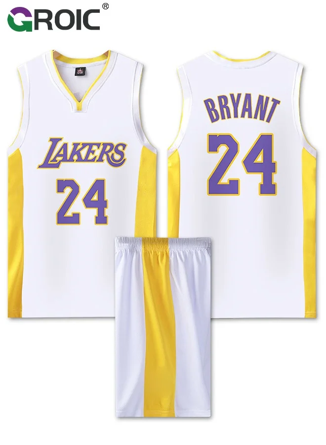 GROIC Basketball Jersey Set Professional Athletic T-Shirt and Shorts (Adult, 175-180cm) ro4qt