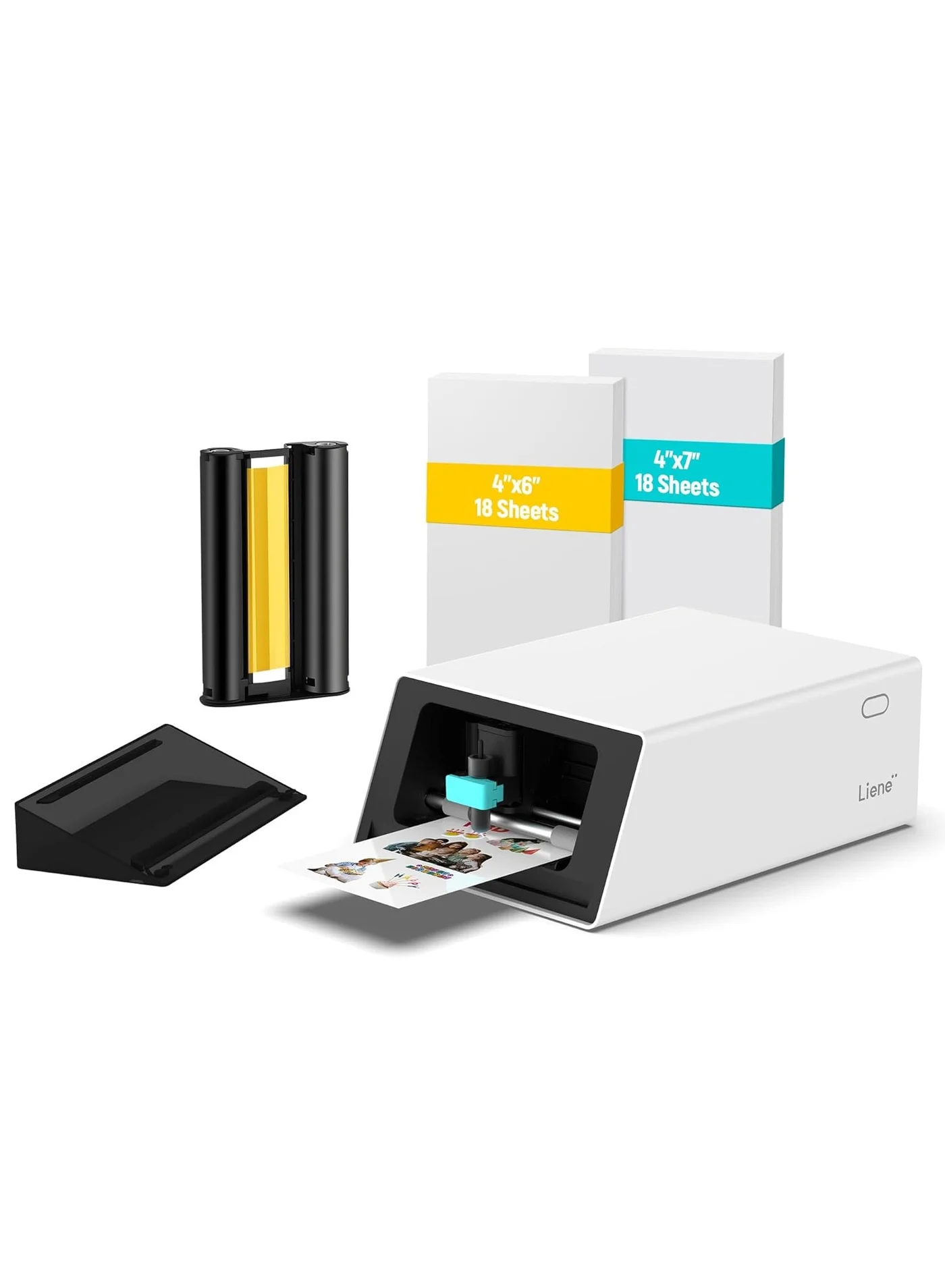 Premium All-in-One Photo Printer and Sticker Cutting Machine for DIY Projects and Scrapbooking (300 DPI Dye Sublimation) kn99o